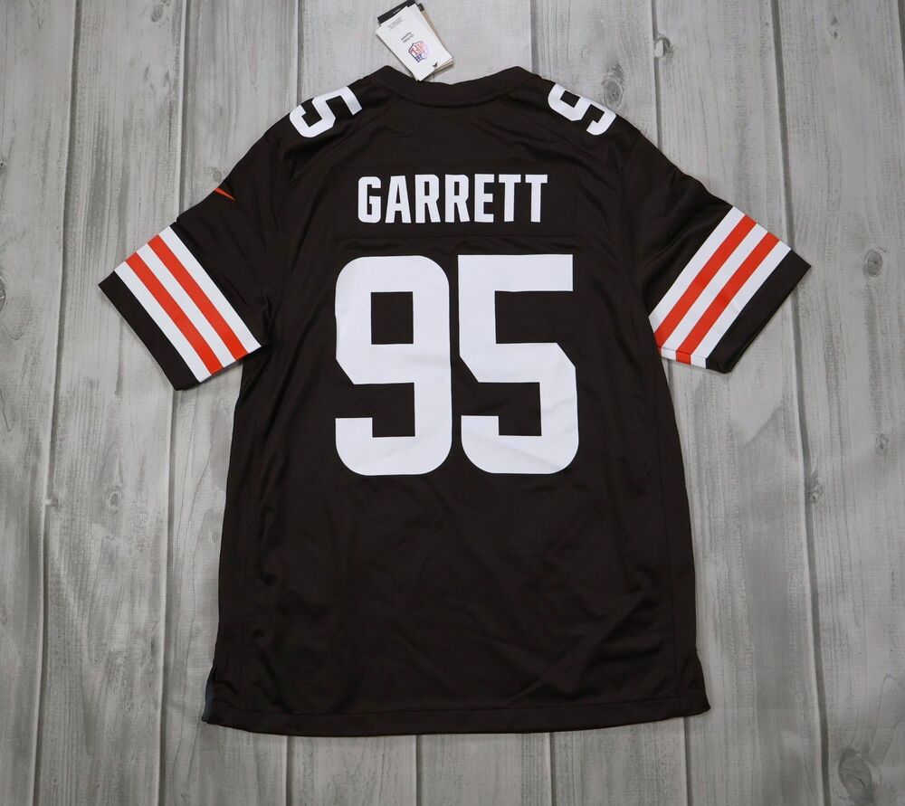 NEW Nike Myles Garrett Brown Cleveland Browns Team Game Men's Jersey Sz Large